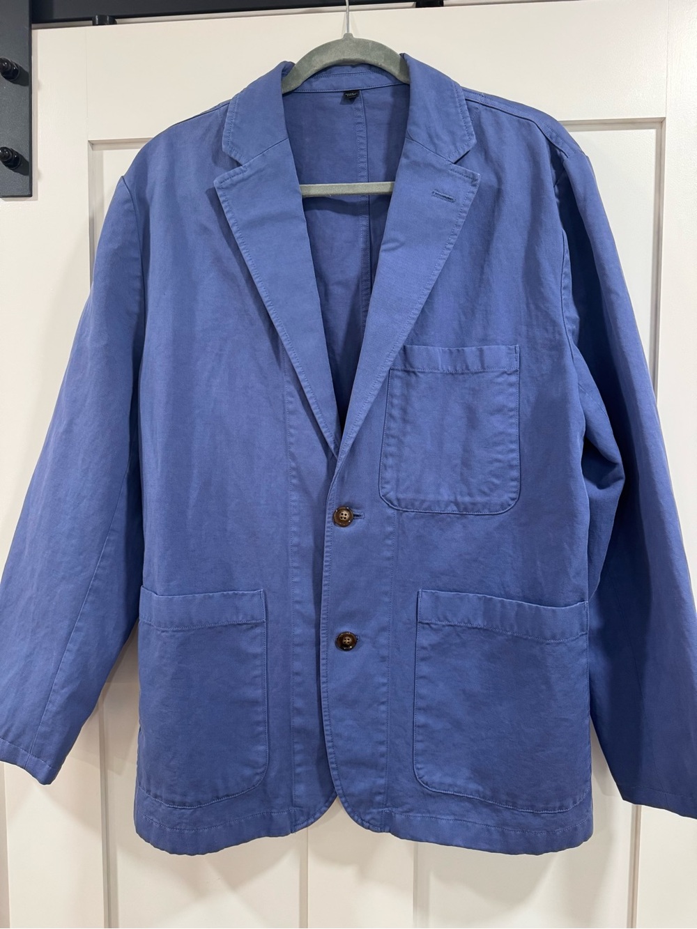 J. Crew Lightweight Blue Cotton Shirt Jacket Blazer